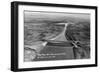 Fort Peck, Montana - Aerial View of Dam and Spillway-Lantern Press-Framed Art Print