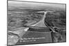 Fort Peck, Montana - Aerial View of Dam and Spillway-Lantern Press-Mounted Art Print