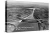 Fort Peck, Montana - Aerial View of Dam and Spillway-Lantern Press-Stretched Canvas