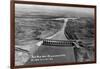 Fort Peck, Montana - Aerial View of Dam and Spillway-Lantern Press-Framed Art Print