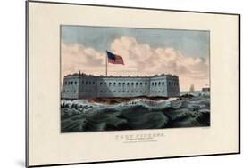 Fort Pickens: Pensacola Harbor, Florida, Pub. by Currier and Ives, C.1865-null-Mounted Giclee Print