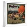 Fort Pitt Brand - Charter Oak, California - Citrus Crate Label-Lantern Press-Framed Art Print