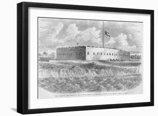 Fort Pulaski at Entrance to Savannah River-Frank Leslie-Framed Art Print