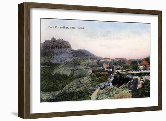 Fort Purandhar, Near Pune (Poon), India, Early 20th Century-null-Framed Giclee Print