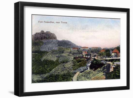 Fort Purandhar, Near Pune (Poon), India, Early 20th Century-null-Framed Giclee Print
