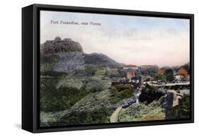 Fort Purandhar, Near Pune (Poon), India, Early 20th Century-null-Framed Stretched Canvas