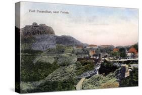 Fort Purandhar, Near Pune (Poon), India, Early 20th Century-null-Stretched Canvas