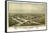 Fort Reno, Oklahoma - Panoramic Map-Lantern Press-Framed Stretched Canvas