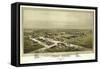Fort Reno, Oklahoma - Panoramic Map-Lantern Press-Framed Stretched Canvas
