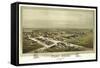 Fort Reno, Oklahoma - Panoramic Map-Lantern Press-Framed Stretched Canvas