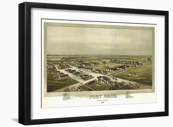 Fort Reno, Oklahoma - Panoramic Map-Lantern Press-Framed Art Print