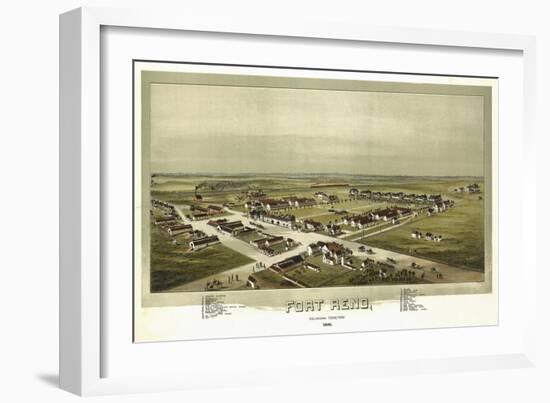 Fort Reno, Oklahoma - Panoramic Map-Lantern Press-Framed Art Print