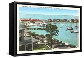 Fort Road, Bath House, Watch Hill, Rhode Island-null-Framed Stretched Canvas