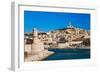 Fort Saint-Jean and old port of third largest city in France, Marseille, Provence, France on the...-null-Framed Photographic Print
