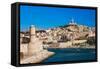 Fort Saint-Jean and old port of third largest city in France, Marseille, Provence, France on the...-null-Framed Stretched Canvas