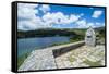Fort Soledad Looking over Umatac Bay, Guam, Us Territory, Central Pacific, Pacific-Michael Runkel-Framed Stretched Canvas