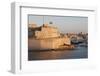 Fort St. Angelo, Fishing Boat and Vittoriosa (Birgu) at Sunset, Grand Harbour-Eleanor Scriven-Framed Photographic Print