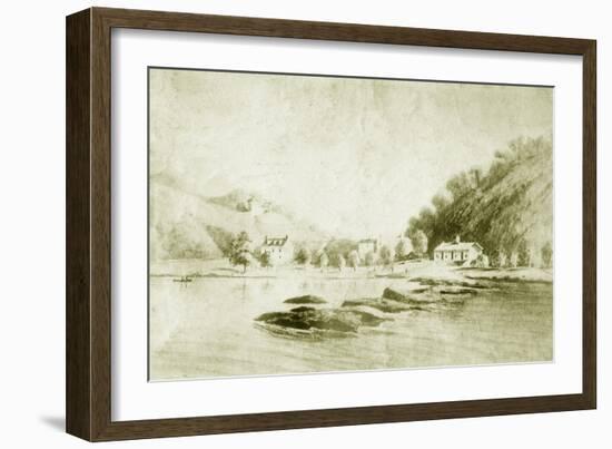 Fort St Davis and the Schuylkill Rapids, c.1912-American School-Framed Giclee Print