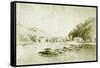 Fort St Davis and the Schuylkill Rapids, c.1912-American School-Framed Stretched Canvas