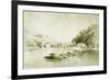 Fort St Davis and the Schuylkill Rapids, c.1912-American School-Framed Giclee Print