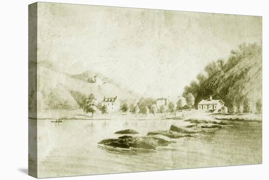 Fort St Davis and the Schuylkill Rapids, c.1912-American School-Stretched Canvas