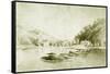 Fort St Davis and the Schuylkill Rapids, c.1912-American School-Framed Stretched Canvas