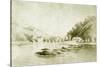 Fort St Davis and the Schuylkill Rapids, c.1912-American School-Stretched Canvas