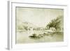 Fort St Davis and the Schuylkill Rapids, c.1912-American School-Framed Giclee Print