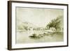 Fort St Davis and the Schuylkill Rapids, c.1912-American School-Framed Giclee Print