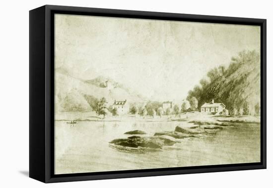 Fort St Davis and the Schuylkill Rapids, c.1912-American School-Framed Stretched Canvas