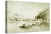 Fort St Davis and the Schuylkill Rapids, c.1912-American School-Stretched Canvas