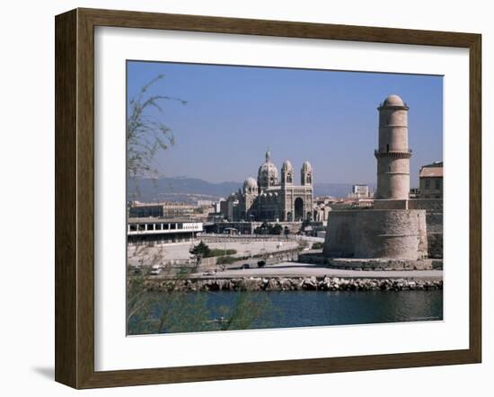 Fort St. Jean and Cathedrale De La Major, Marseille, Bouches-Du-Rhone, Provence, France-Roy Rainford-Framed Photographic Print