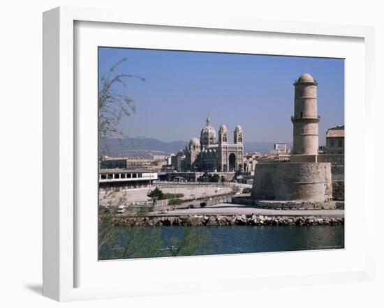 Fort St. Jean and Cathedrale De La Major, Marseille, Bouches-Du-Rhone, Provence, France-Roy Rainford-Framed Photographic Print