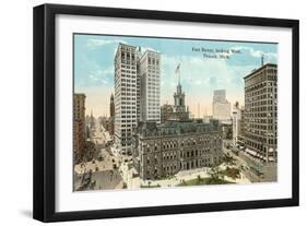 Fort Street, Detroit, Michigan-null-Framed Art Print