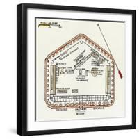 Fort Sumter Ground Plan, Situated in the Harbor of Charleston, SC, 1860-null-Framed Giclee Print