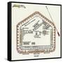 Fort Sumter Ground Plan, Situated in the Harbor of Charleston, SC, 1860-null-Framed Stretched Canvas