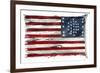 Fort Sumter's US Flag after the Bombardment, as Raised in New York in 1861 by Major Anderson-null-Framed Giclee Print