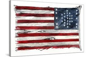 Fort Sumter's US Flag after the Bombardment, as Raised in New York in 1861 by Major Anderson-null-Stretched Canvas