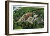 Fort Ticonderoga, New York - Eastern Aerial View of the Fort Grounds-Lantern Press-Framed Art Print