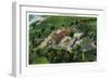 Fort Ticonderoga, New York - Eastern Aerial View of the Fort Grounds-Lantern Press-Framed Art Print