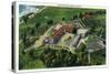 Fort Ticonderoga, New York - Eastern Aerial View of the Fort Grounds-Lantern Press-Stretched Canvas