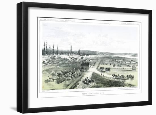 Fort Vancouver, a Hudson Bay Company Establishment on the North Bank of the Columbia River-Gustav Sohon-Framed Giclee Print