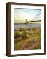 Fort Wadsworth by Verrazano Bridge-Igor Maloratsky-Framed Art Print