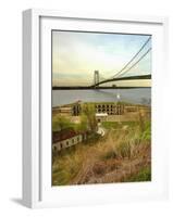 Fort Wadsworth by Verrazano Bridge-Igor Maloratsky-Framed Art Print