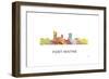 Fort Wayne Indiana Skyline-Marlene Watson-Framed Giclee Print