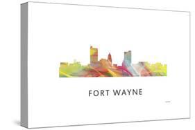 Fort Wayne Indiana Skyline-Marlene Watson-Stretched Canvas