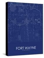 Fort Wayne, United States of America Blue Map-null-Stretched Canvas