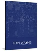 Fort Wayne, United States of America Blue Map-null-Stretched Canvas