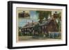 Fort Western and Block Houses, Augusta, Maine, 1920S-null-Framed Giclee Print