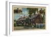 Fort Western and Block Houses, Augusta, Maine, 1920S-null-Framed Giclee Print